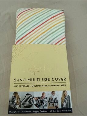 Copper Pearl Rainbow Stripe 5-in-1 Multi Use Cover - Pastel Stripe
